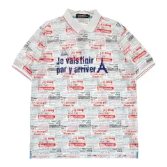 サイズ：L LE COQ GOLF ルコックゴルフ  半袖ポロシャツ 総柄 ホワイト系 [240101517279] ゴルフウェア メンズ ストスト