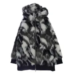 NO ID. ノーアイディ 443006-742B フェイクファー フーデッド ジャケット ブルゾン ブラック系 グレー系 ホワイト系【中古】のサムネイル