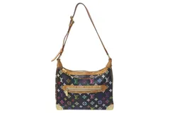 LOUIS VUITTON ルイヴィトン 村上隆 ブローニュ ショルダーバッグ モノグラム マルチカラー 黒 ノワール M92638 美品 中古 4c075429のサムネイル