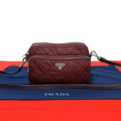 【正規品】プラダ PRADA ミニボストン ボルドー ナイロン×レザー 三角ロゴ 正規品】プラダ PRADA ミニボストン ボルドー ナイロン×レザー