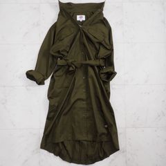 未使用品！【Dickies×Right-onディッキーズ ライトオン】シャツロングワンピース★FREESIZE★カーキ★40周年記念モデル★バックプリーツ★レディース