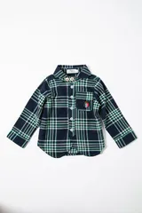 Tappet/ビエラチェックマリンカラーシャツ　新品子供服90 キッズ 男の子のサムネイル