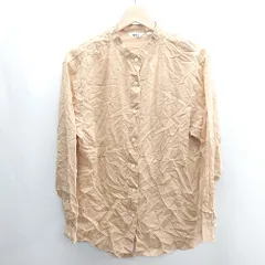 ◇ ⊂ ◎ Uniqlo U ユニクロユー 長袖 シャツ サイズL ブラウン系 レディース E  【1409100035230】