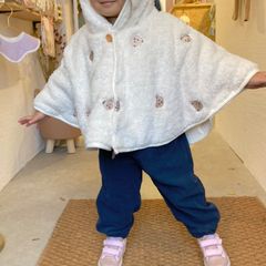 【新品未使用】2way ポンチョ　アウター　フリース　抱っこ紐ケープ　ベビー　キッズ　男女兼用
