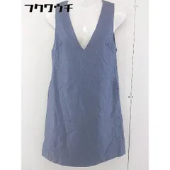 ◇ NATURAL BEAUTY BASIC バックジップ ノースリーブ ミニ ワンピース サイズS ネイビー レディース  【1109090015952】