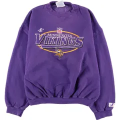 古着 90年代 LOGO ATHLETIC NFL MINNESOTA VIKINGS ミネソタバイキングス スウェットシャツ トレーナー USA製 メンズXL/eaa363662