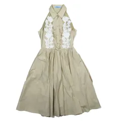 ブルマリン Blumarine レース ノースリーブ ワンピース ロング フリル