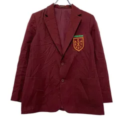 TULTEX テーラードジャケット タルテックス L 程 ワインレッド ブレザー ワッペン 刺繍 ポケット付き 古着卸 アメリカ仕入 a610-7803のサムネイル
