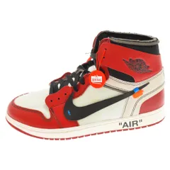 NIKE (ナイキ) ×OFF-WHITE THE 10: NIKE AIR JORDAN 1 CHICAGO AA3834-101オフホワイト ザテン エアジョーダン1 シカゴ ハイカットスニーカー US11 ホワイト/レッドのサムネイル
