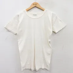 S/古着 半袖 ビンテージ Tシャツ メンズ 90s 無地 クルーネック 生成り 25jun04 中古