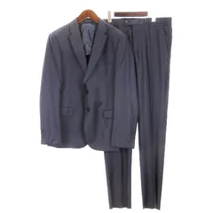 エンポリオアルマーニ EMPORIO ARMANI タグ付き 未仕立て品 セットアップ スーツ M LINE ストライプ テーラード ジャケット 2B センタープレス パンツ ネイビー 52