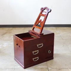 時代　庄内箪笥　2段　時代家具　収納タンス　古家具 時代庄内箪笥 扉付き 時代家具 時代箪笥 収納タンス 古家具 古