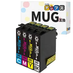【人気商品】MUG-C MUG-BK EW-052A MUG-M / MUG-Y EW-452A Colorio mugbk カラリオ : mug4cl 対応機種 残量表示対応 mug 互換インクカートリッジ エプソン(EPSON)用 インク 4色パック MU