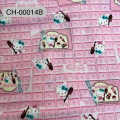 『 ハローキティ 』　チョコレート柄　ガーゼ生地　80cmカット済み