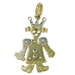 本物 ポメラート Pomellato クイーン モチーフ 750 YG WG ペンダントトップ ペントップ イエロー ホワイトゴールド アクセサリー ジュエリー 中古 【フォロー割】
