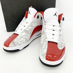 NIKE ナイキ AIR JORDAN DUB ZERO エアジョーダン 311046-163 スニーカー 美品 ハイカット メンズ 28cm ホワイト/レッド 靴 DF16141■