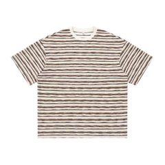 美品】USED 00s パイル地 マルチボーダー Tシャツ ボックスシルエット 