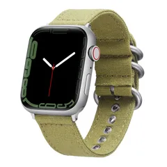 コンパチブルApple Watchバンド 49mm 45mm 44mm 42mm 41mm 40mm 38mm コンパチブルアップルウォッチ バンド メンズ レディース 布 キャンバス 綿 ミリタリー ウォッチ交換ベルト コンパチブル Apple