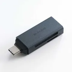 【 新品 未開封 】 エレコム USB-C カードリーダー 2in1 SD / microSD 高速転送 USB3.2 Gen1 軽量 Windows Mac iPad iPhone 対応 ブラック MR3C-D20BK 未使用 送料無料
