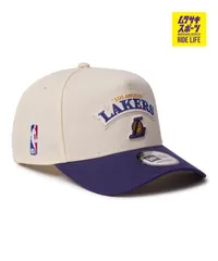 【ムラスポ公式】新品 NEW ERA ニューエラ キャップ 帽子 9FORTY A-Frame NBA Rhinestone ラインストーン ロサンゼルス・レイカーズ クローム パープルバイザー 14667876