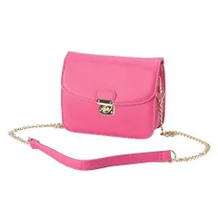 Sピンク [クロスマーベリー ショルダーバッグ レディース 斜めがけ 小さめ チェーンバッグ コンパクト スクエア 大人 カジュアル シンプル デザイン 肩掛け ポシェット おしゃれ かわいい 上品 R07 Sピンク