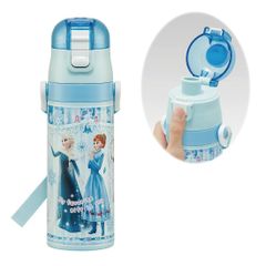 [인기 상품] 470ml 디즈니 직접 마시기 아나운서와 눈의 여왕 24 아이 친화적인 경량 타입 물통 보냉 전용 waterbottle 스테인레스 스포츠 병 귀여운 키즈 어린이용 어린이 어린이 스케이터 (Skater) 물병 SDC4-A