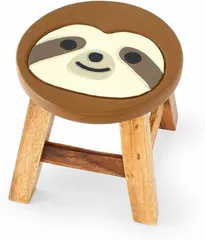 Tomo.cop 木製 椅子 ハワイアン 雑貨 ナチュラル雑貨 ラウンドスツール ナマケモノ