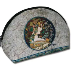 ポーチ 名画マルチポーチ（ミュシャ「蔦」）ゆうパケット レディース 小物入れ かわいい おしゃれ コスメポーチ ギフト プレゼント 贈り物 大きめ 旅行 トラベル ファスナー 大容量 化粧小物 Sサイズ