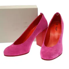 MAISON EUREKA メゾンエウレカ RETRO CUT PUMPS レトロカットヒールスウェードパンプス  ピンク 38のサムネイル