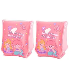 ピンク Tanosimi アームリング 子供 浮き輪 子供 アーム ヘルパー 腕輪 強い浮力 水泳用品 水泳練習用具 補助具 男女兼用 幼児 ベビースイミング 2個セット (ピンク)