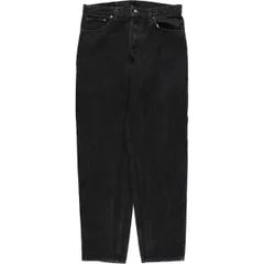 古着 90年代 リーバイス Levi's 550 RELAXED FIT TAPERED LEG ブラックデニム テーパードデニムパンツ USA製 メンズw33相当/evb010660