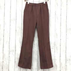 【 forksy. 】フォルクシー センタープレススエードタッチセミフレアパンツ ブラウン Mサイズ