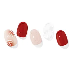 ND-394 新品 ohora オホーラ「N Love-Sign」ラブサイン  30枚 ジェルネイルシール 付け爪 赤 レッド