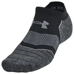 【送料無料】 アンダーアーマー メンズ 靴下 アンダーウェア Under Armour Men's Golf Elevated Performance Tab Golf Socks ? 2 Pack Black/Castlerock