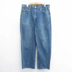 W34/古着 ジーンズ リーバイス Levis 550 メンズ コットン 紺 ネイビー デニム 25jun14 中古 ボトムス ジーパン Gパン ロング パンツ