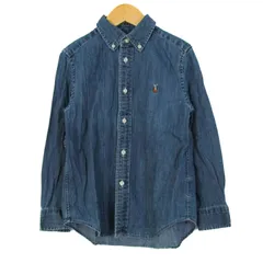 ラルフローレン 長袖シャツ トップス デニムシャツ ボタンダウン キッズ 男の子用 6サイズ ブルー RALPH LAUREN 【中古】のサムネイル