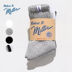 ロバート ピー ミラー【Robert P. Miller】312C 3P Crew length socks 25-27cm クルーソックス 靴下 ロングソックス メンズ