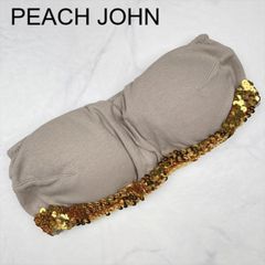 【新品未使用】PEACH JOHN　ピーチジョン　エブスパングルトリムチューブ　チューブトップ　M　SAND　ランジェリー　下着　プレゼント　ギフト　レース　刺繍　スパンコール