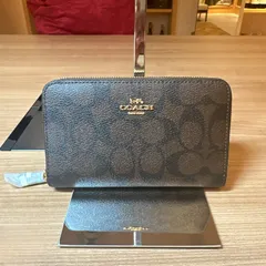 COCAH コーチ ロング ジップ アラウンド ウォレット シグネチャー キャンバス レディース 二ツ折リ財布 IMAA8 88913