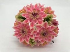 髪飾り 箱入 ピンク 花 co421-0014
