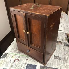 昭和レトロ 小引き出し 4杯 収納箱 ナンバリング 古道具 木製 道具箱