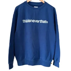 thisisneverthat クルーネックスウェット ダークブルー ブラウン