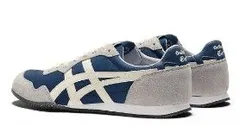 Onitsuka Tiger オニツカタイガー SERRANO スポーツカジュアルシューズ 1183B400 シリーズ1 グレー×ブルー 406、サイズ：36（230）