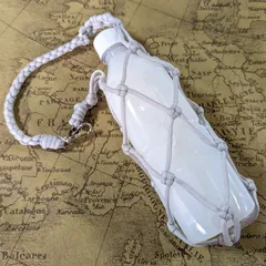 パラコード ボトルホルダー ドリンクホルダー ペットボトル ホルダー バンドメイド 推しカラー   500ml ギフト シルバーグレー