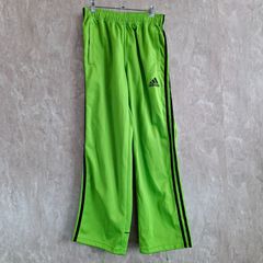 adidas アディダス 日本製 三本ライン ロゴ刺繍 ワンポイント グリーン　緑 S ジャージ