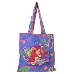 【メール便】リトルマーメイド トートバッグ フラットトートバッグ PU フィッシュ ディズニープリンセス スモールプラネット 手提げかばん ノスタルジカシリーズ キャラクター グッズ 
