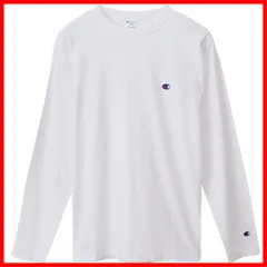 長袖Tシャツ 長袖 丸首 綿100% シャツ ワンポイントロゴ刺繍 ロングスリーブTシャツ [チャンピオン] メンズベーシック C3-P401Z