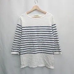 ◇ ⊂ JOURNAL STANDARD ジャーナルスタンダード ボーダー柄 長袖 カットソー サイズXL ホワイト ネイビー レディース E  【1503050033596】