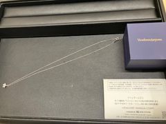 △ヴァンドーム青山 K10ホワイトゴールド ネックレス ダイヤモンド／アクアマリン