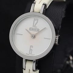 COACH コーチ 腕時計 白文字盤 ラインストーンベゼル - メルカリ